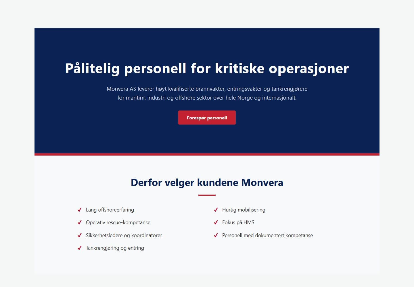 Monvera før prosjektet